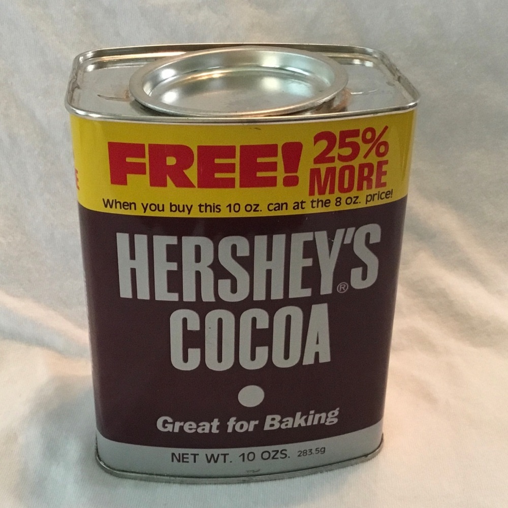 Hershey’s Cocoa Powder Vintage Tin, 10oz can Nice!